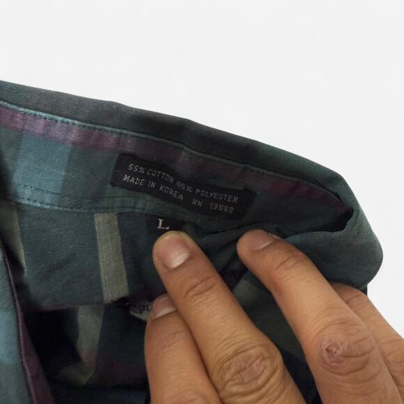 Christian Dior Monsieur Plaid Long Sleeve Button Down Shirt L - Picture 7 of 7